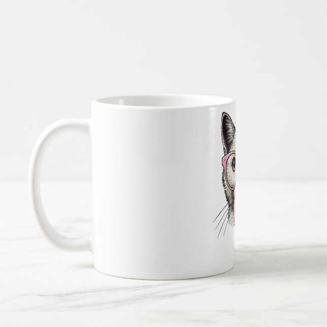 Mug Chat mignonne pour les femmes Amour chat amusant (Gauche)