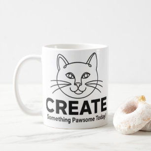 Mug Chat minimaliste "Incroyable" Inspiration féline d