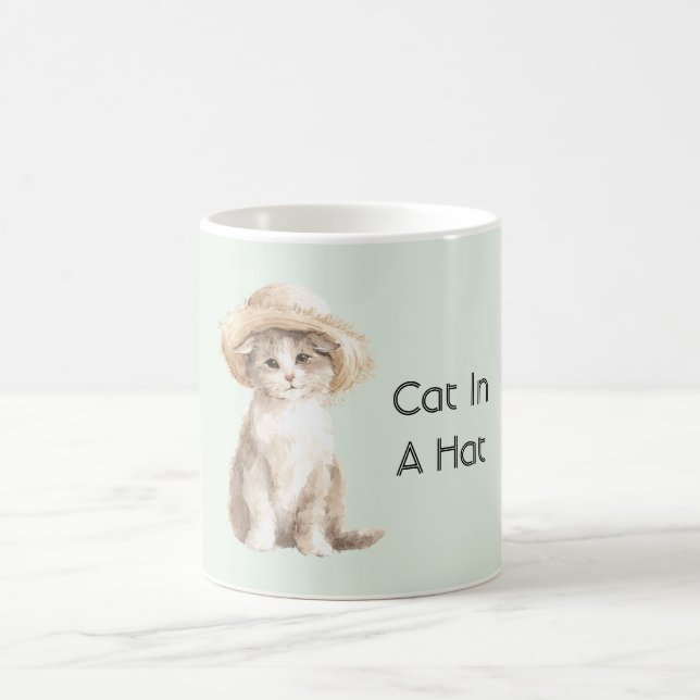 Mug Chat Mint dans un Chapeau   (Centre)