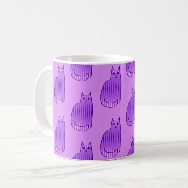 Mug Chat moderne du milieu du siècle, orchidée et viol (Devant gauche)