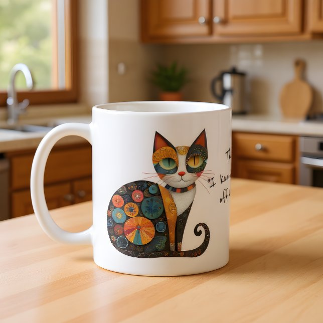 Mug Chat : mon visage "J'ai fait tomber quelque chose  (Créateur téléchargé)