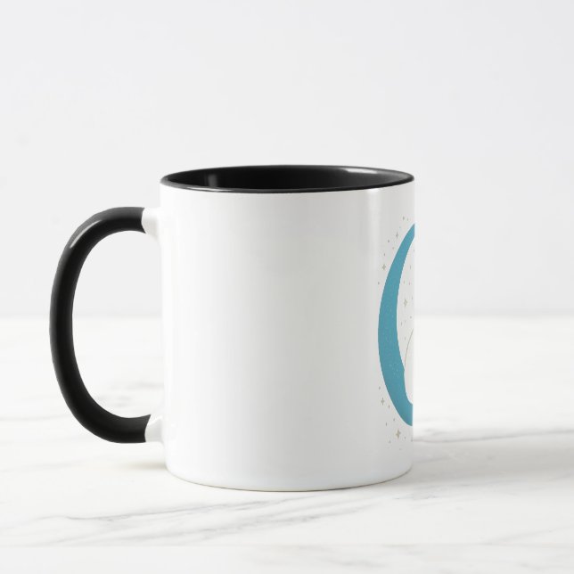 Mug Chat mystique sur le ciel de nuit de la Lune bleue (Gauche)