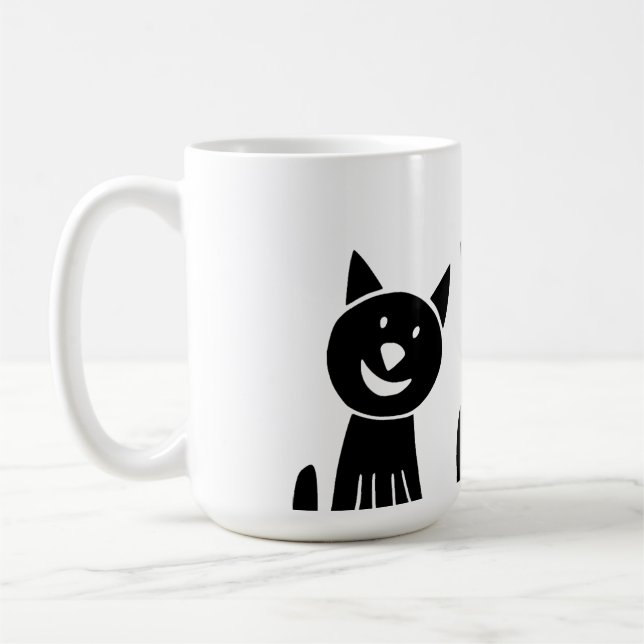 Mug chat, nature, dessin (Gauche)