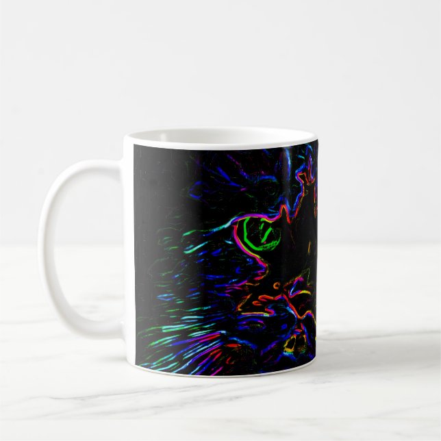 Mug Chat Neon Glow (Gauche)