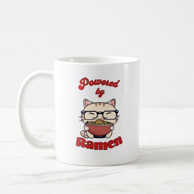 Mug Chat nerd alimenté par des ramen  (Gauche)