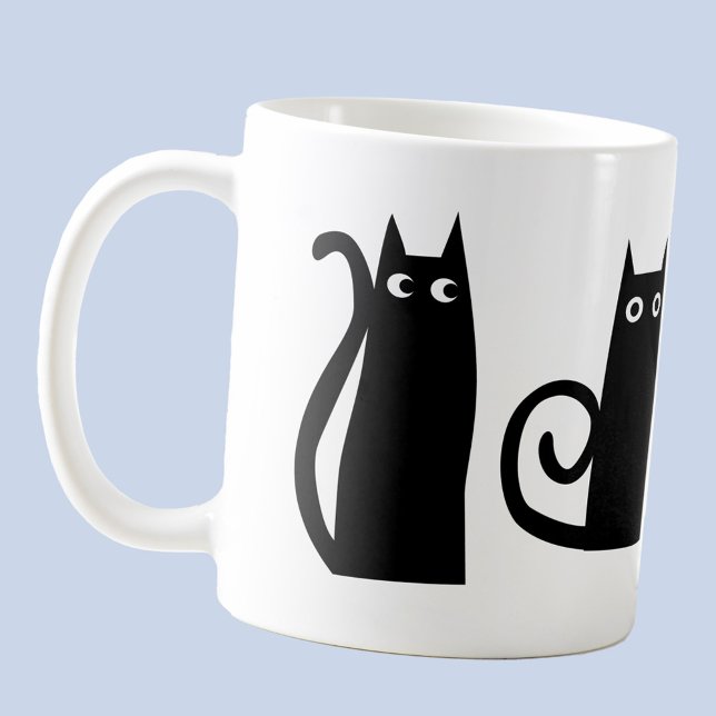 Mug Chat noir amusant (Fun Black Cat coffee mug for animal lovers)