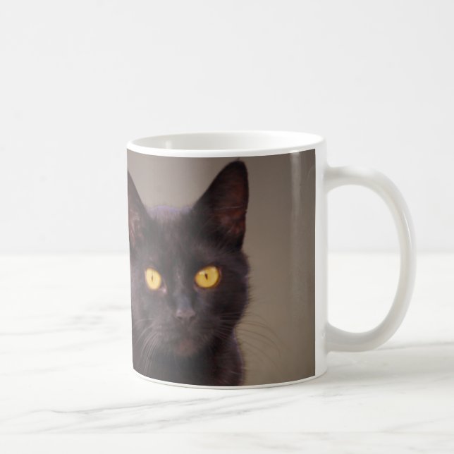 Mug Chat noir aux yeux jaunes Musique (Droite)