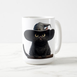 Mug Chat Noir Avec Des Yeux Intenses Et Chapeau De Sor