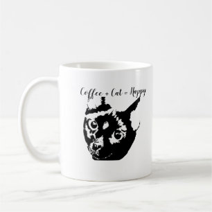 Mug Chat noir blanc personnalisé