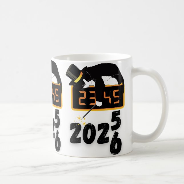 Mug Chat noir bonne année  (Droite)
