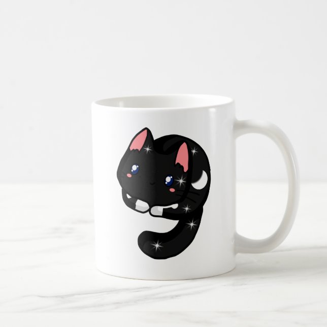 Mug Chat noir céleste pour les amateurs de chats et d' (Droite)