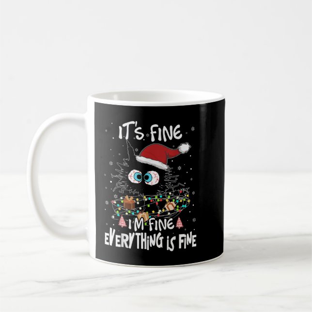 Mug Chat noir C'est bon Je vais bien Tout va bien Ch (Gauche)