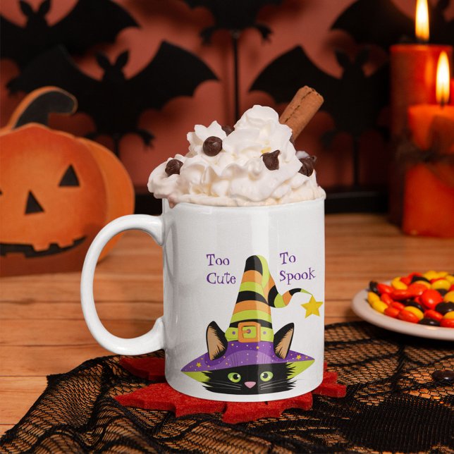 Mug Chat Noir Chat Halloween Cute Personnalisé (Créateur téléchargé)