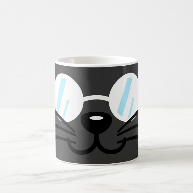 Mug Chat noir Chat noir Chat gris Chat portant des lun (Centre)