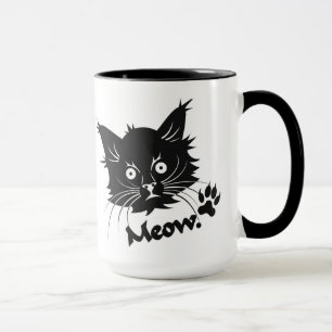 Mug Chat noir - choisir style et couleur