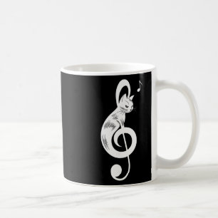 Mug Chat noir clé de sol Kit de musique Notes de chato