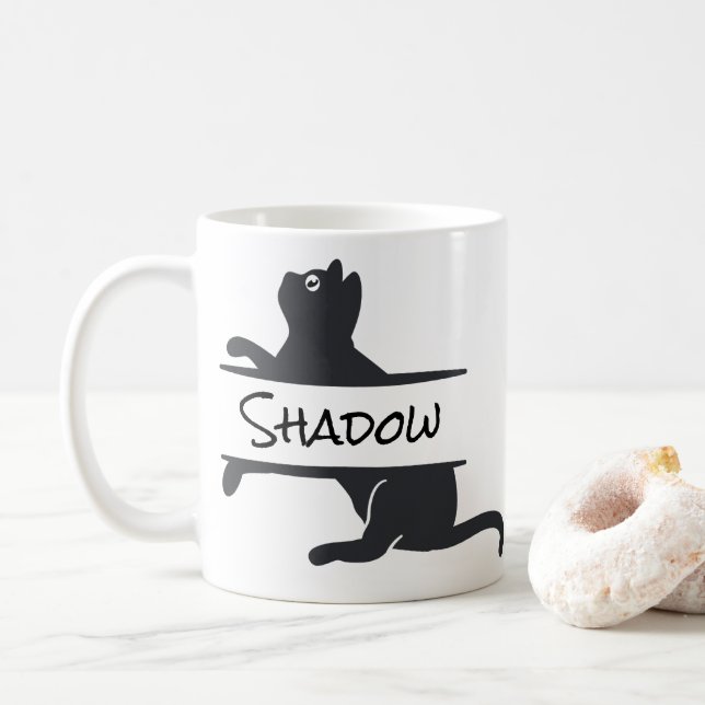 Mug Chat noir Customisé (Avec donut)