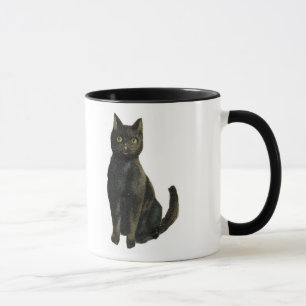 Mug Chat noir démodé de Halloween