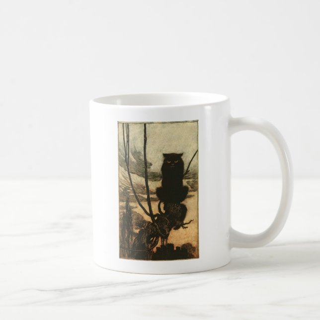 Mug Chat noir d'Halloween effrayant vintage Rackham (Droite)