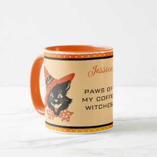 Mug Chat noir d'Halloween - Passe Mes Sorcières de caf