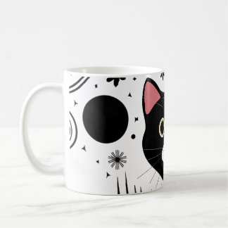 Mug Chat noir drôle Abstrait