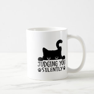 Mug Chat Noir Drôle Vous Jugeant Silencieux Chat