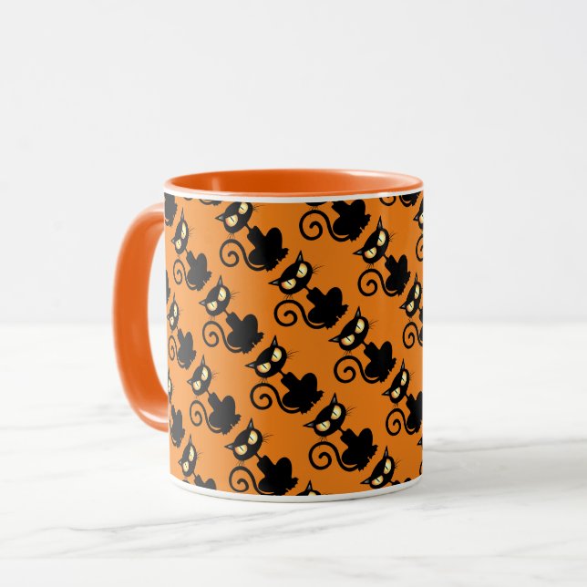 Mug Chat noir éffrayant (Devant gauche)