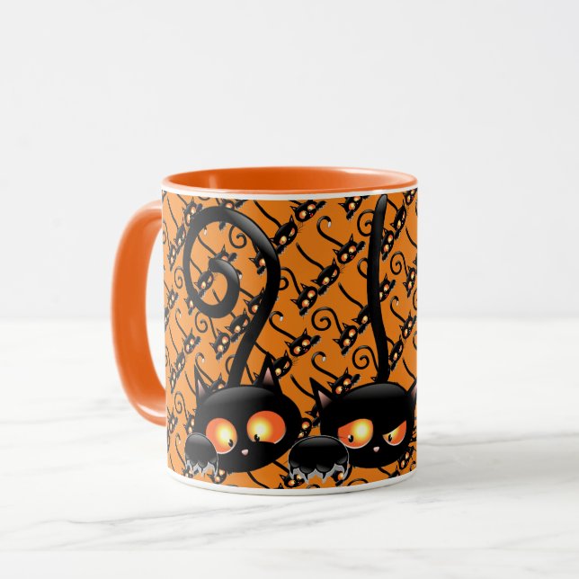 Mug Chat noir éffrayant (Devant gauche)