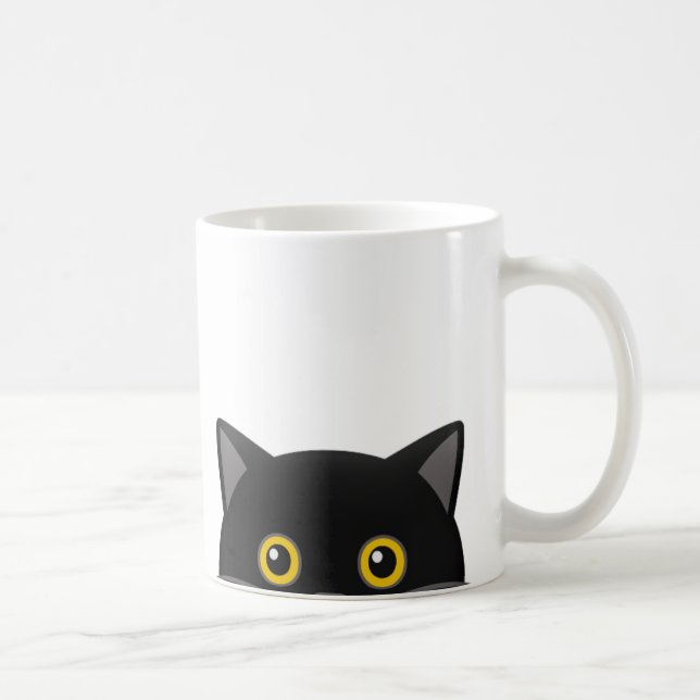 MUG CHAT NOIR EN PLEIN CAFÉ MUSIQUE (Droite)