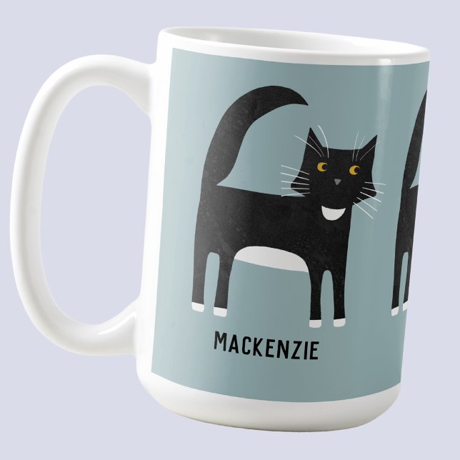 Mug Chat noir et blanc personnalisé (Créateur téléchargé)