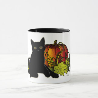 Mug Chat noir et Citrouille