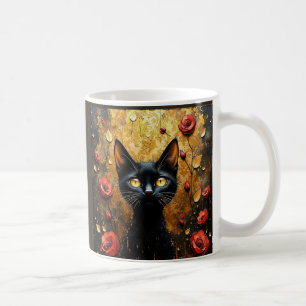 Mug Chat noir et roses