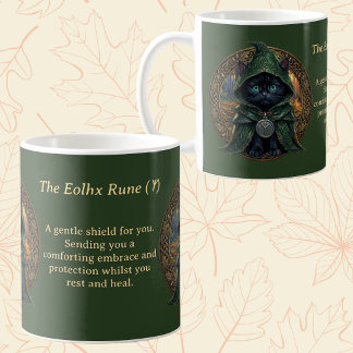 Mug Chat noir gothique cosy Eolhx Rune Meilleurs Vœux