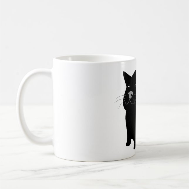 Mug chat, noir, gros, gros (Gauche)