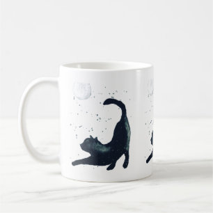 Mug Chat noir Joli animal de compagnie Chaton aquarell