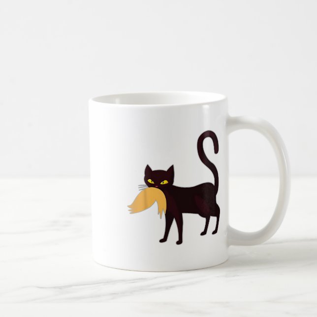 Mug Chat Noir Kamala Harris Avec Trump Cheveux Sarcast (Droite)