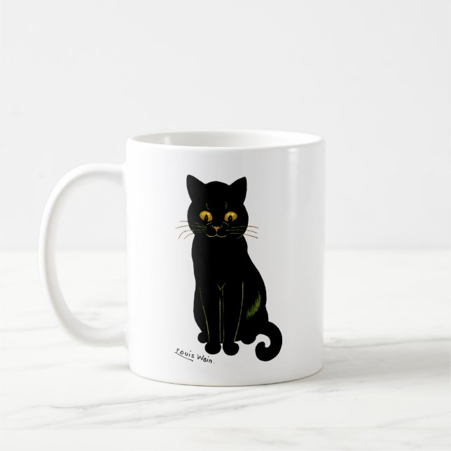 Mug Chat noir, Louis Wain (Gauche)