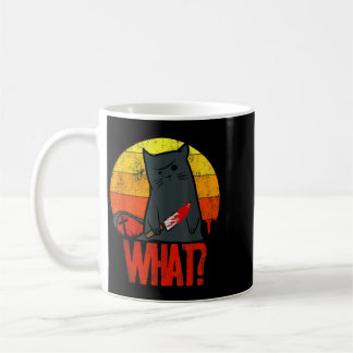 Mug Chat Noir Meurtrier Rétro Qu'est-ce Qu'un Couteau