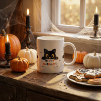 Chat noir mignon Halloween