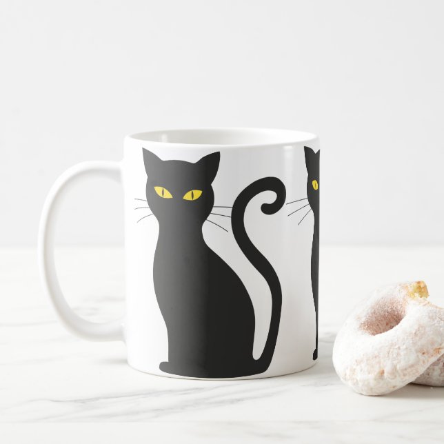 Mug Chat noir mou (Avec donut)