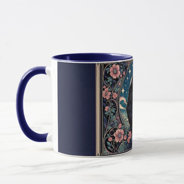 Mug Chat noir mystique Art nouveau (Gauche)