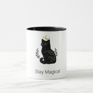 Mug Chat noir mystique de constellation céleste
