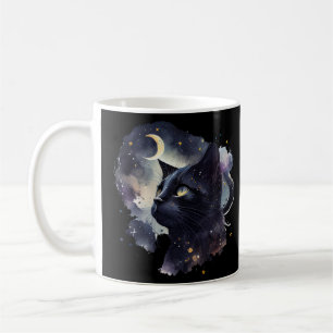 Mug Chat Noir Mystique Sous Pleine lune - Halloween De