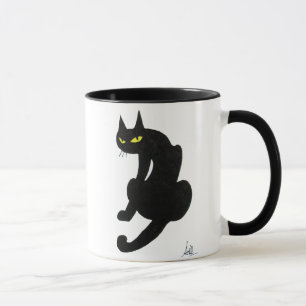Mug CHAT NOIR NINJA Blanc