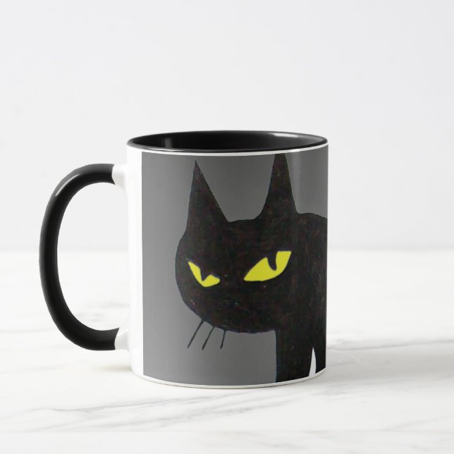Mug CHAT NOIR NINJA Gray (Gauche)