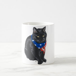 Mug Chat noir patriotique