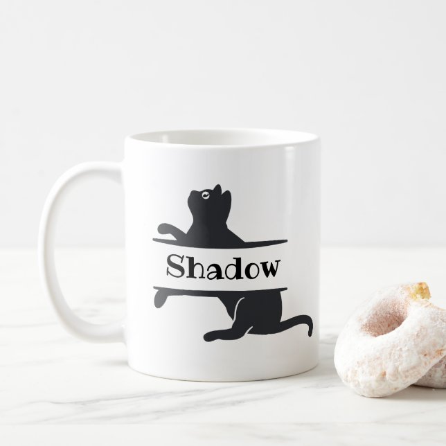 Mug Chat noir personnalisé (Avec donut)
