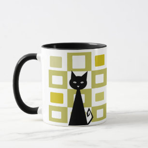 Mug Chat noir rétro