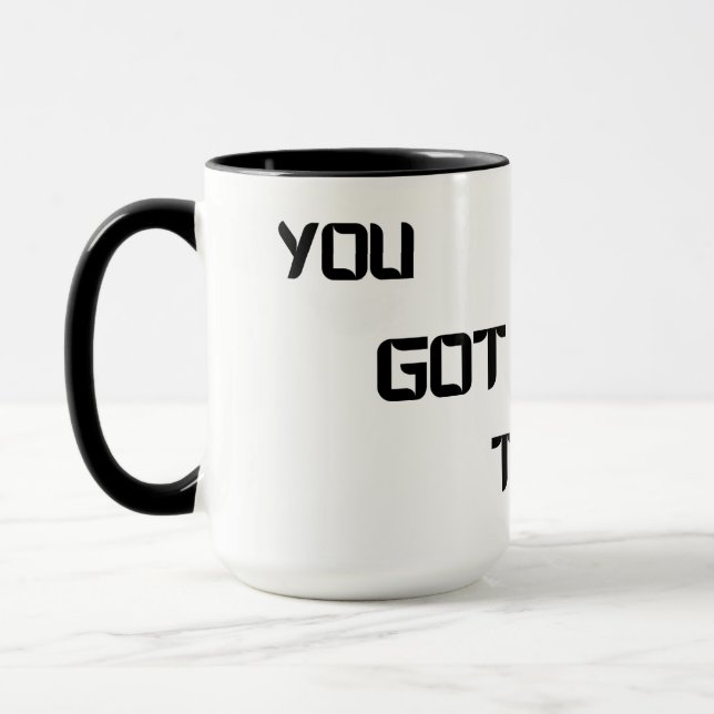 Mug Chat Noir Rétro "Vous Y Arriverez" (Gauche)