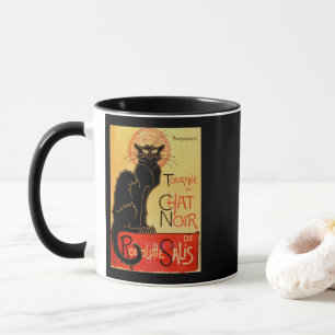 Mug Chat noir vintage d'Art Nouveau Le Chat Noir
